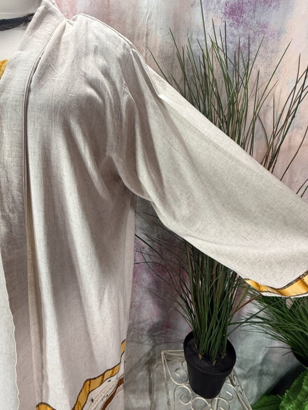 📌Freestyle Two-Piece Linen-Cotton Sleeveless Dress & Matching Coat - Picture 5 of 15